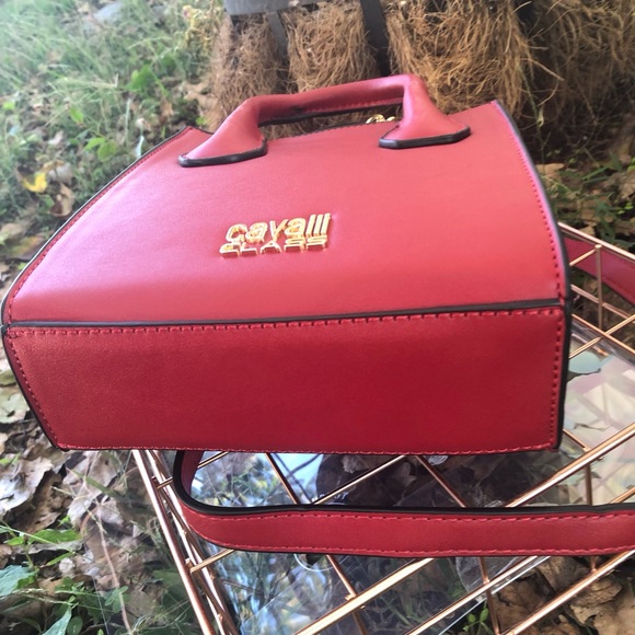 NWT Cavalli Class Fino Top Handle Phone 📱 Crossbody Bag Color Red - Picture 9 of 10